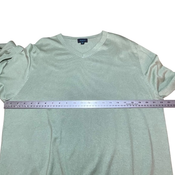 FACONNABLE Silk Cotton Cashmere Blend Long Sleeve V-Neck Pullover Sweater Sz XXL - Picture 6 of 11